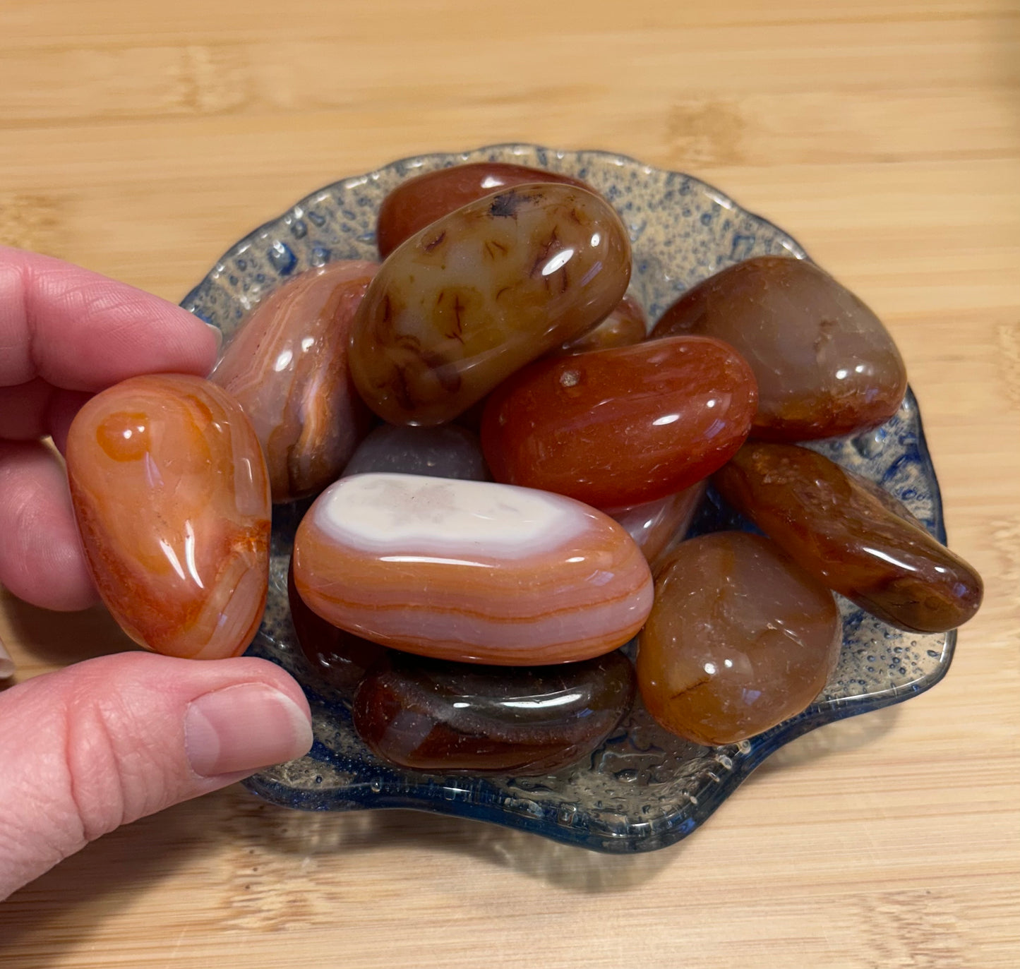 Carnelian Palm Stone