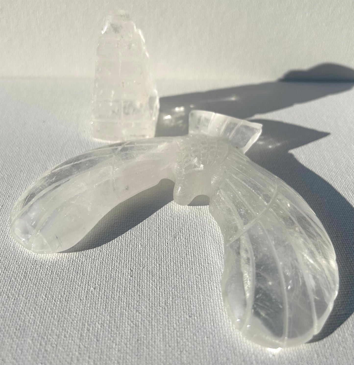 Clear Quartz Eagle Balance Bird with Stand