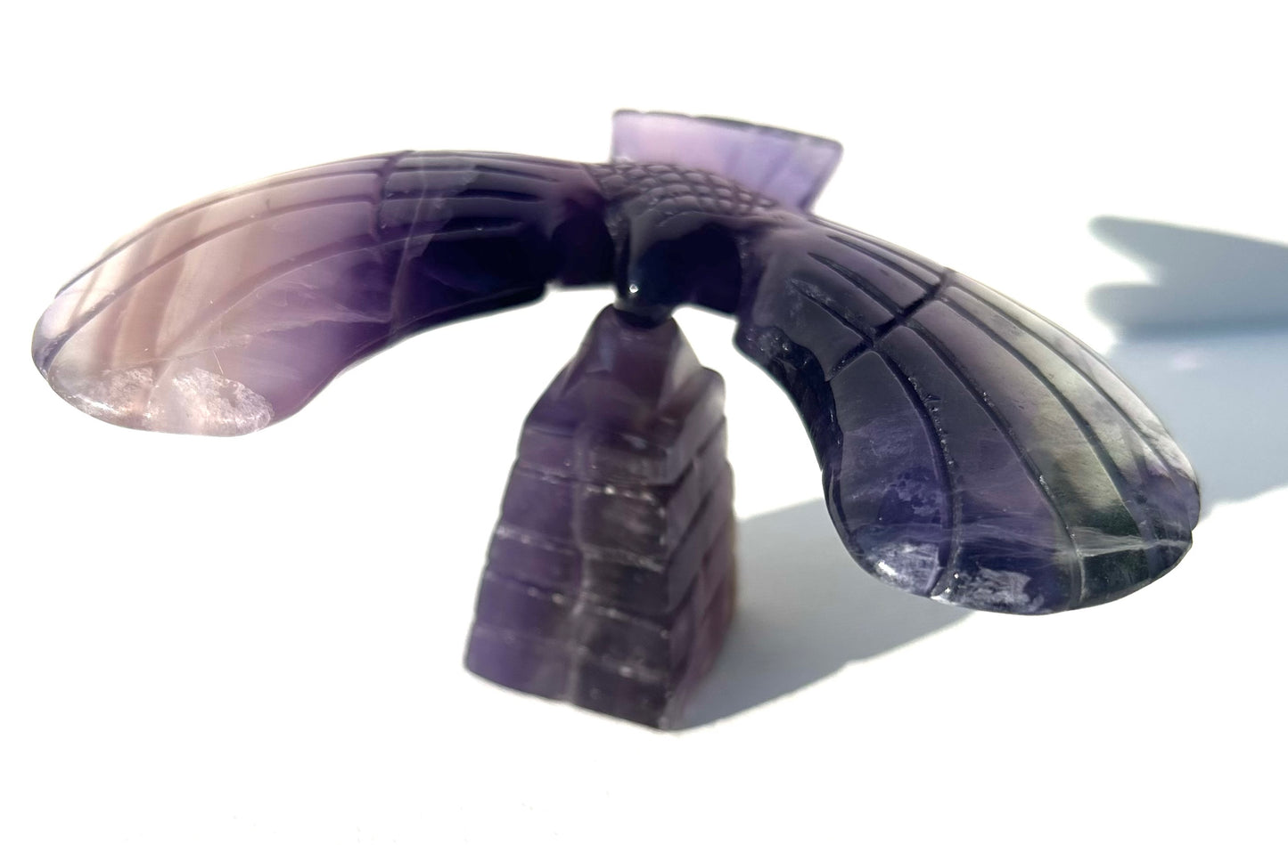 Fluorite Eagle Balance Bird with Stand | A