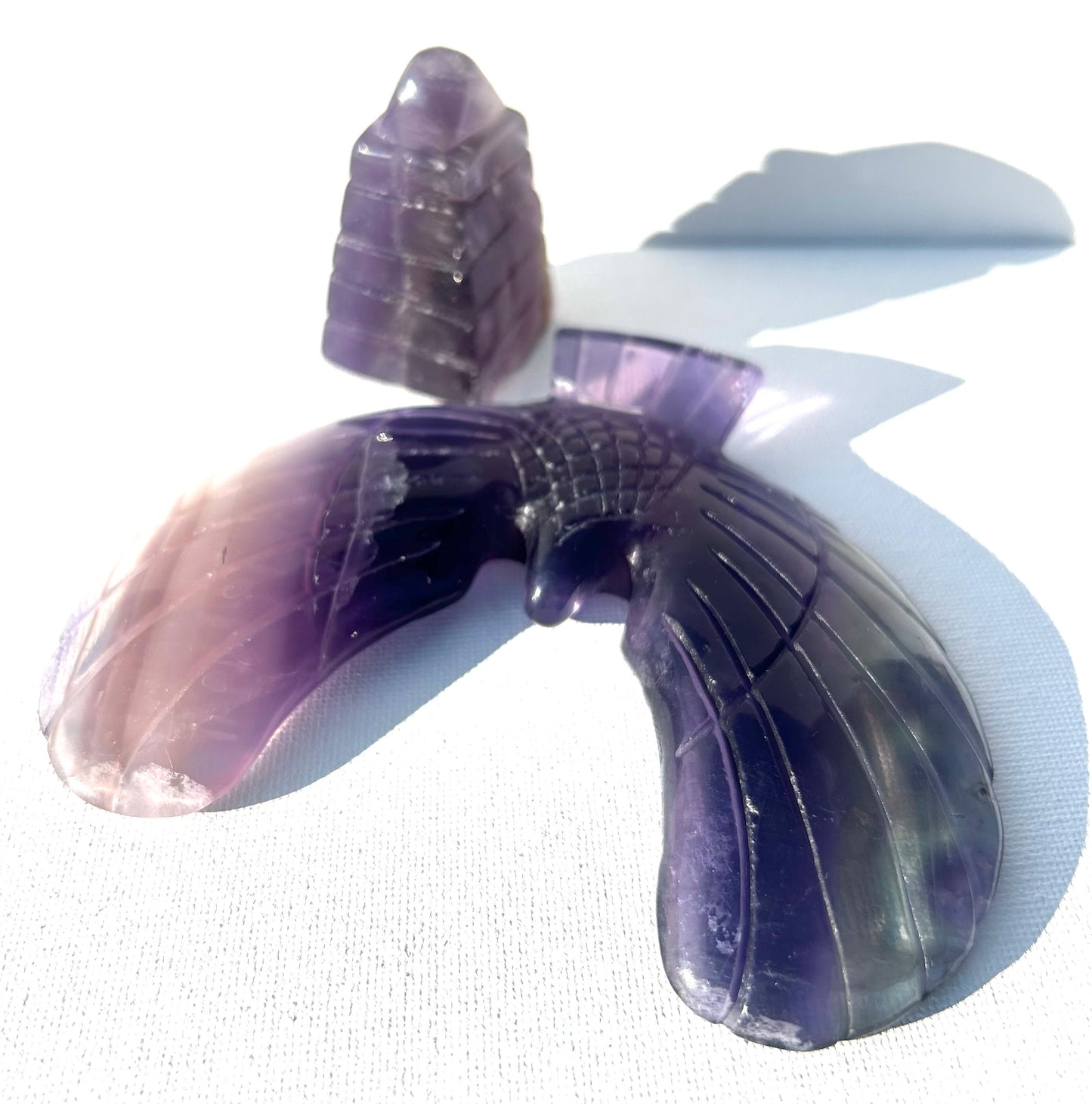 Fluorite Eagle Balance Bird with Stand | A