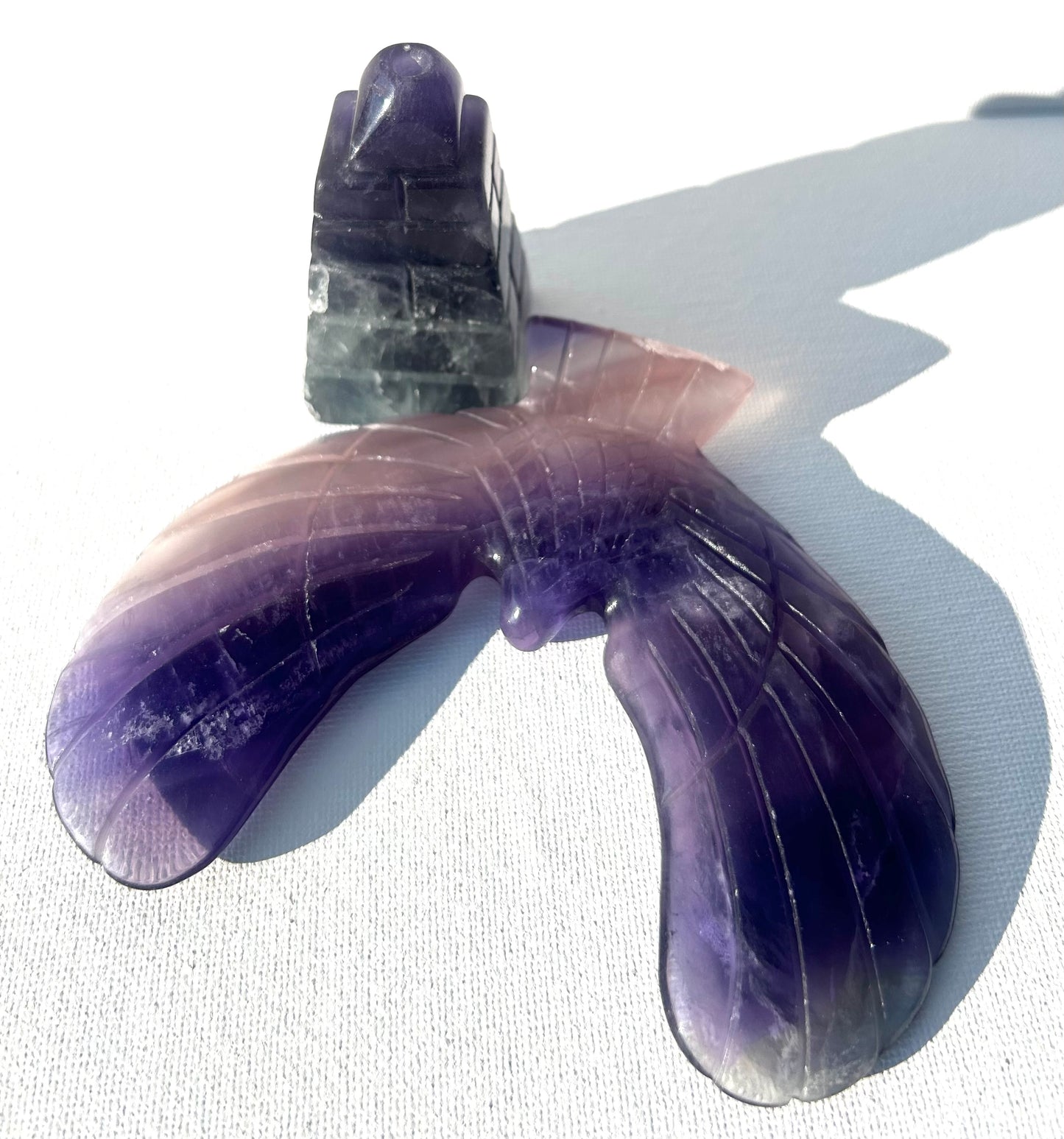 Fluorite Eagle Balance Bird with Stand | B