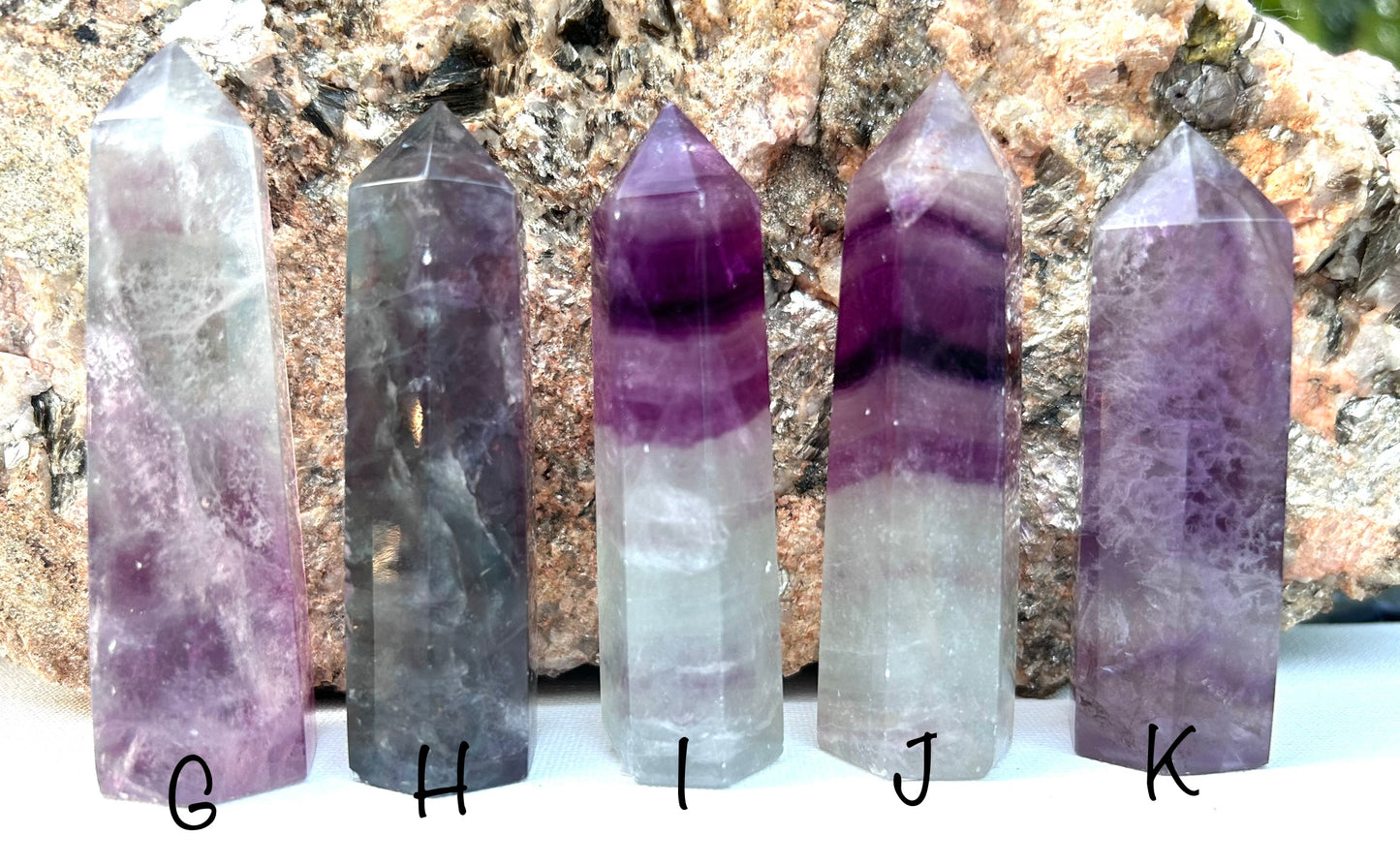 Rainbow Fluorite Towers | G - K