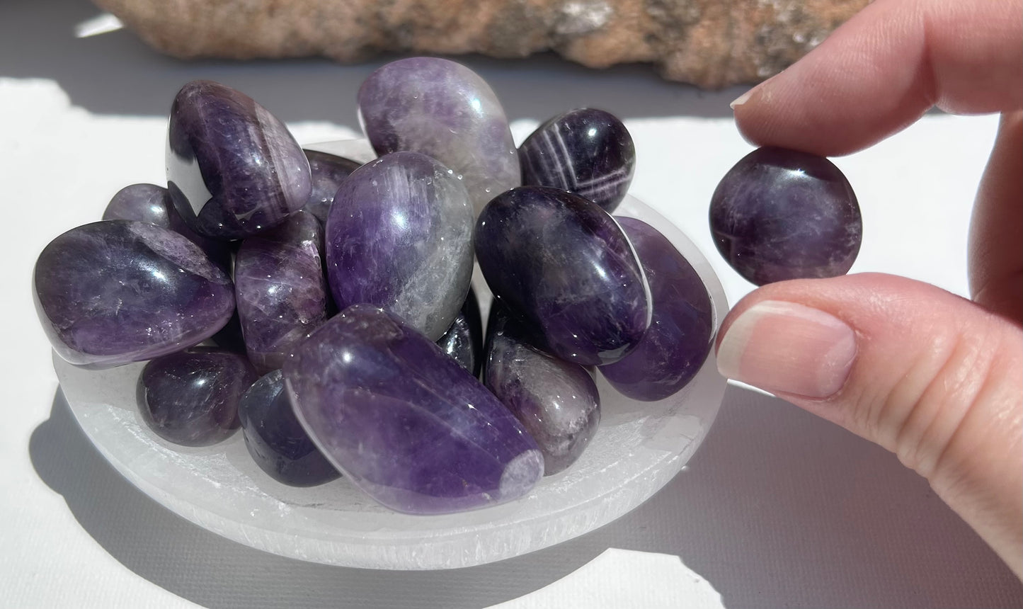 Chevron/Dream Amethyst Tumble