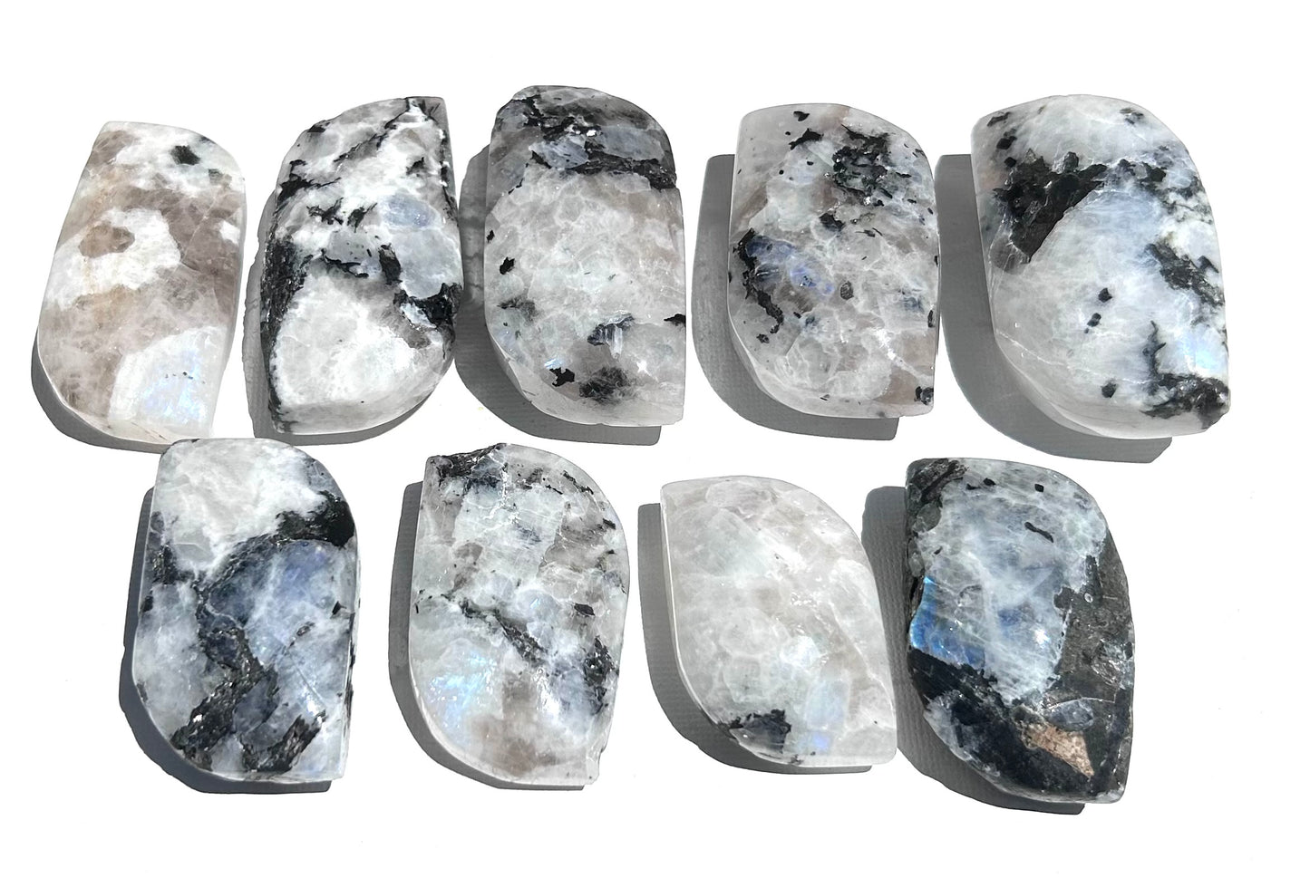 Flashy Rainbow Moonstone Leaf Shape