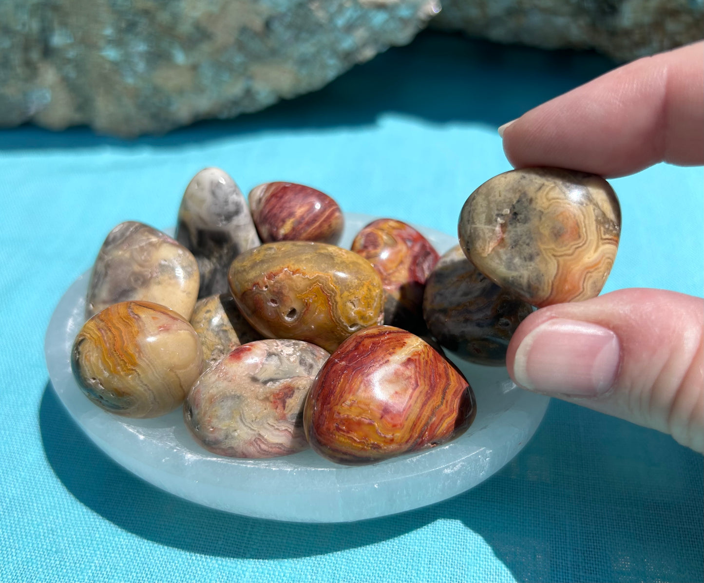 Crazy Lace Agate Tumble