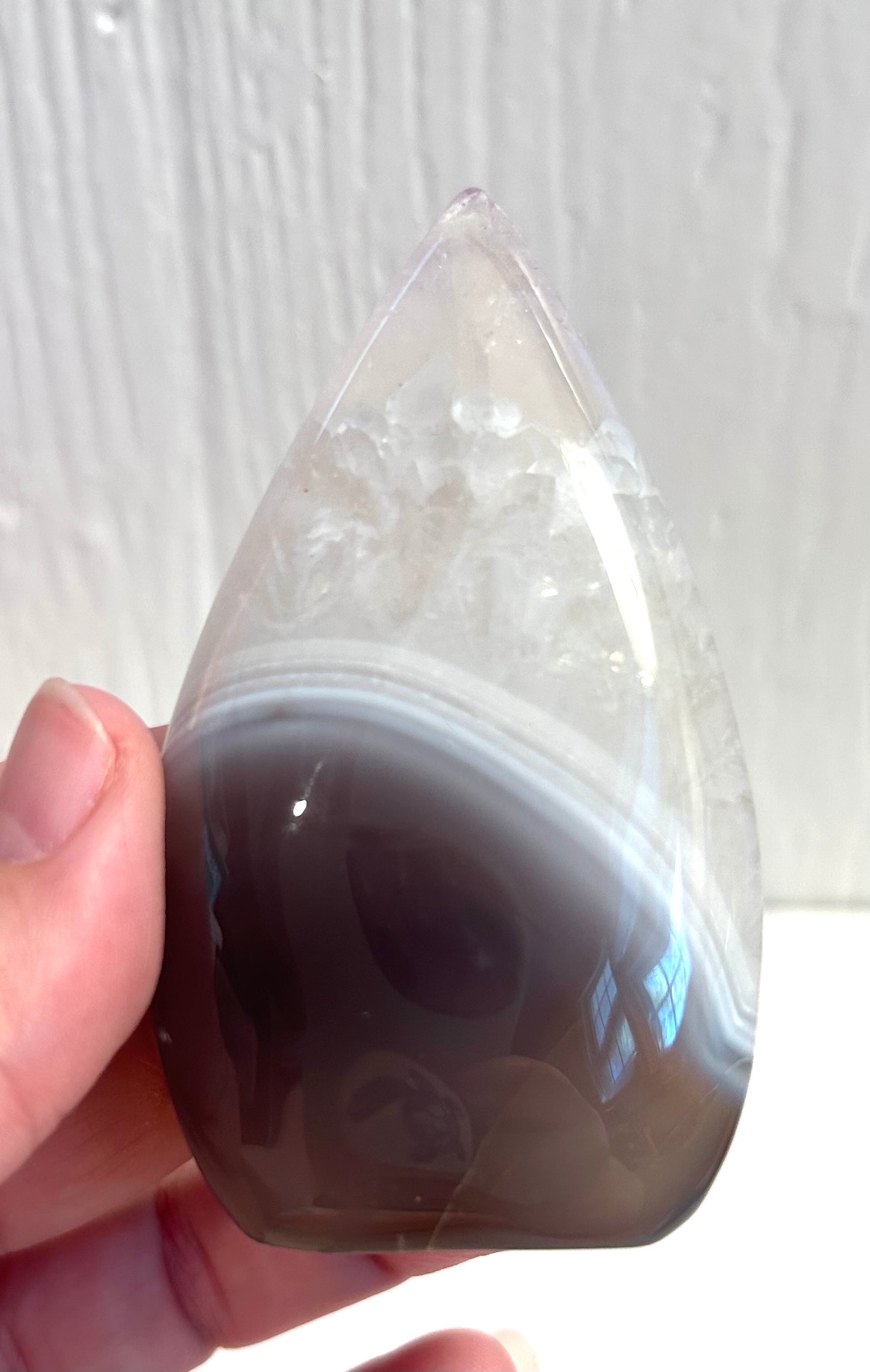 Agate & Quartz Tear Drop Free Form | C
