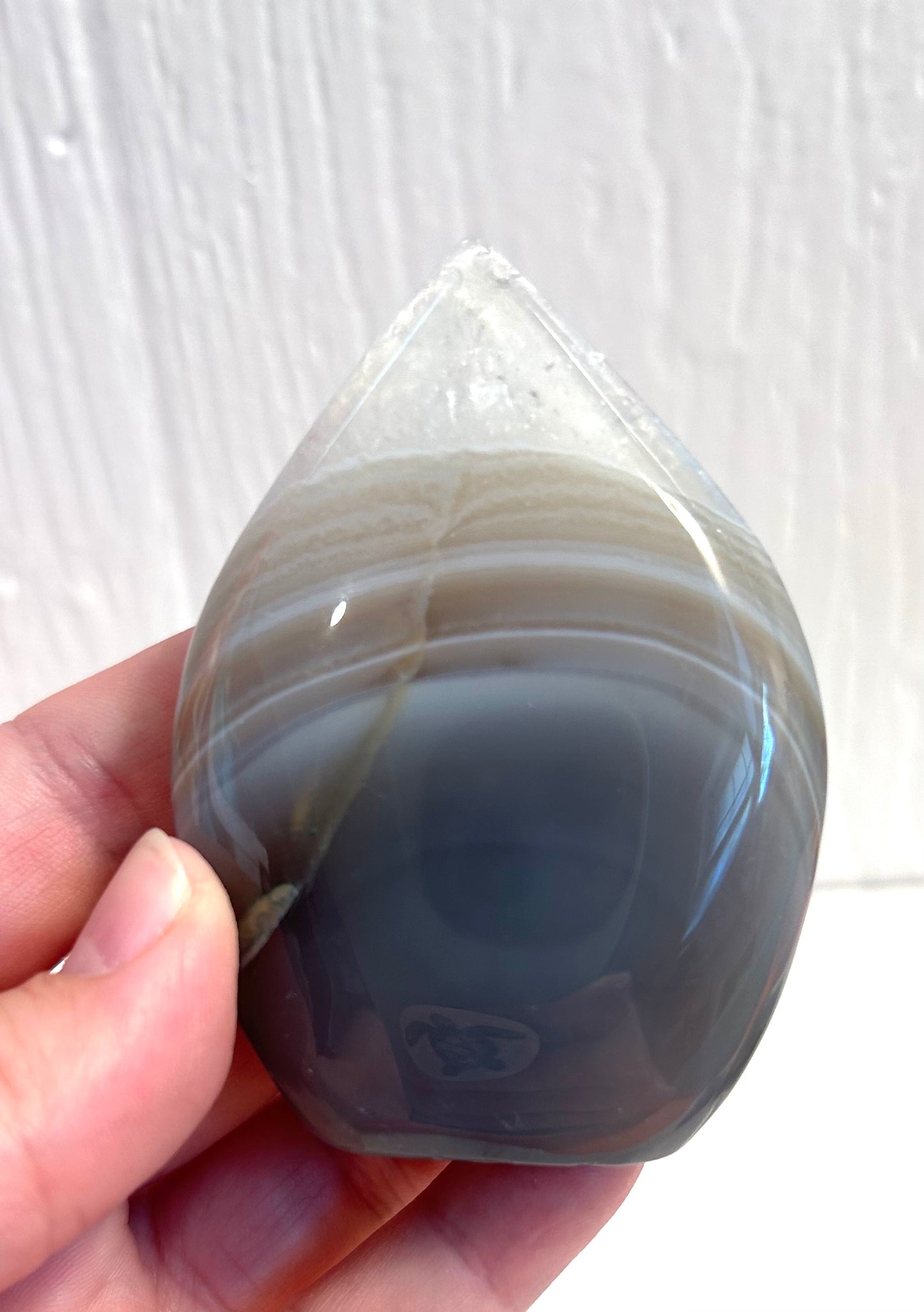 Agate & Quartz Tear Drop Free Form | D
