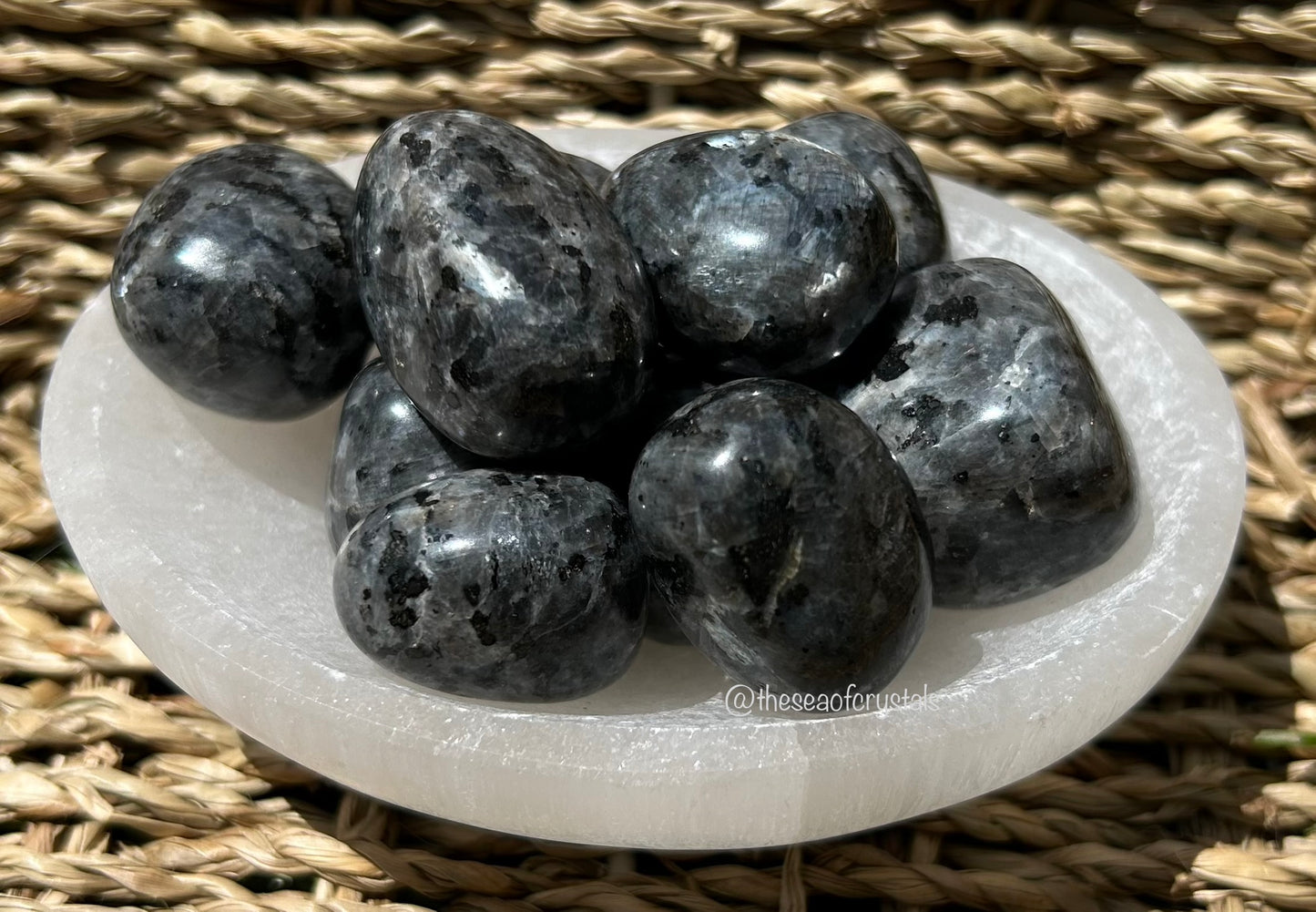 Flashy Larvikite Tumbles