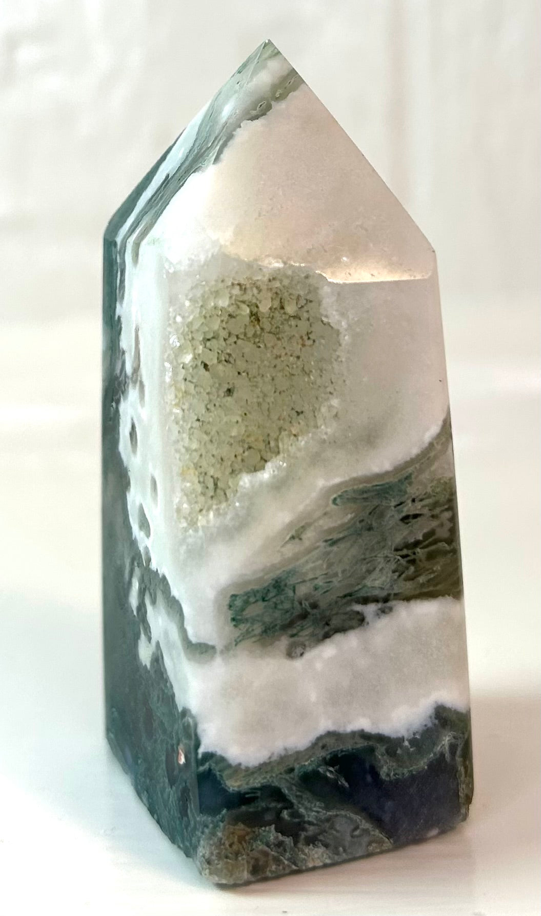 Moss Agate Obelisk (Medium) | A - G