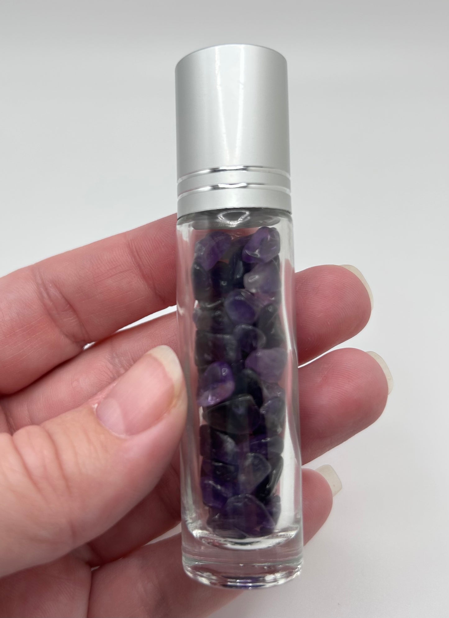 Crystal Chip Roller Glass Bottle Vial