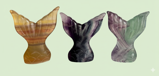 Fluorite Mermaid Tail Carving