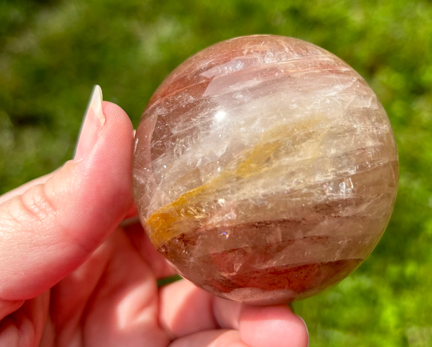 Fire Quartz/Hematoid Quartz Sphere A