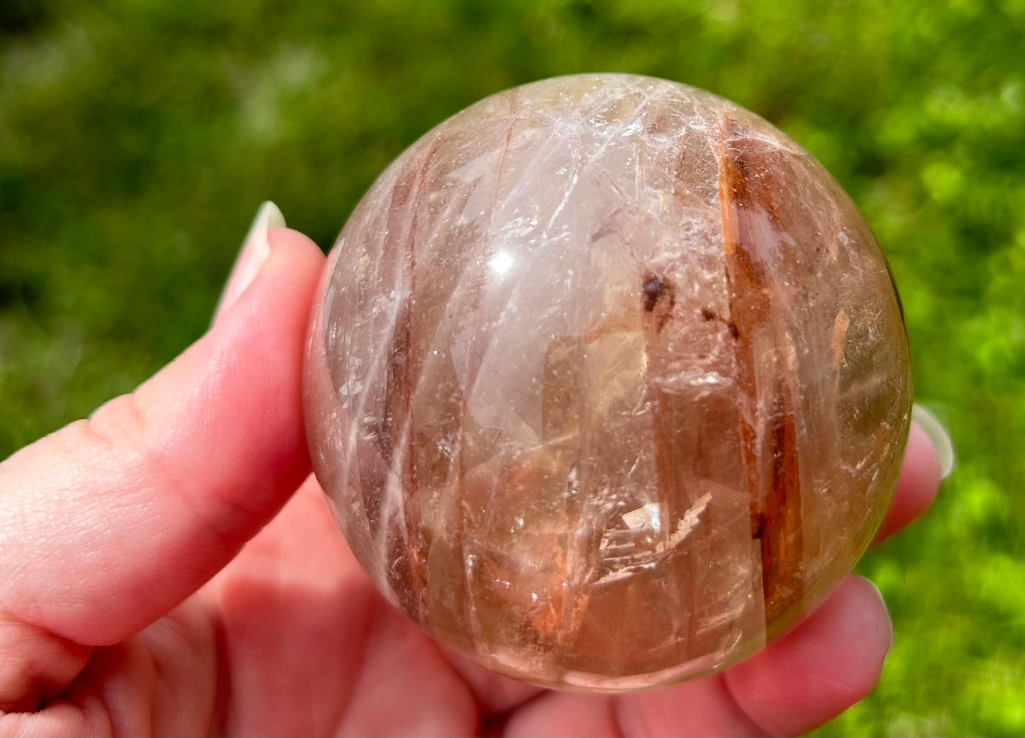 Fire Quartz/Hematoid Quartz Sphere A