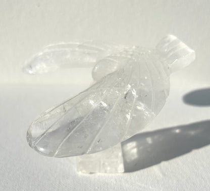 Clear Quartz Eagle Balance Bird with Stand