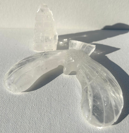 Clear Quartz Eagle Balance Bird with Stand