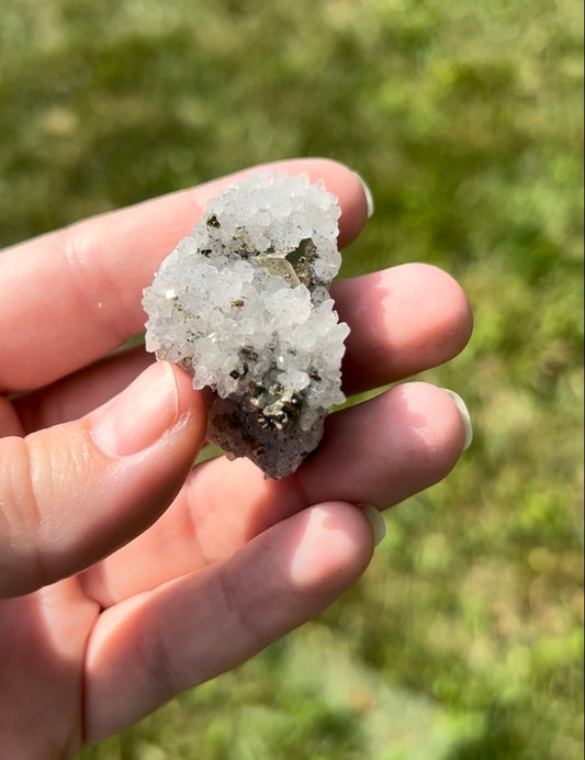 Quartz with Cubic Pyrite | A