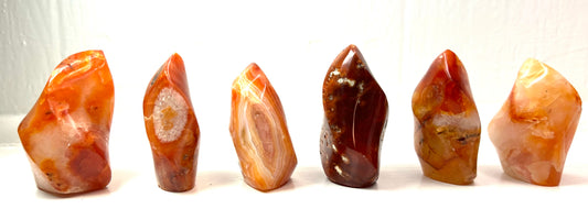 Carnelian Flame Carvings | A - F