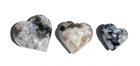 Rainbow Moonstone Heart
