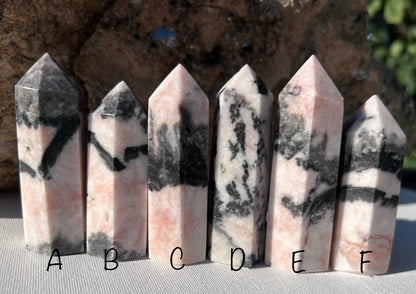 Pink Zebra Calcite Tower