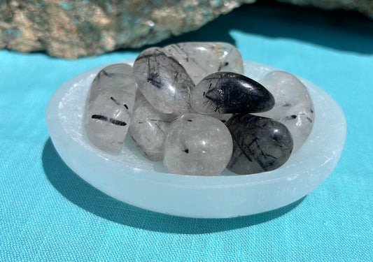 Tourmaline in Quartz Tumble | Medium