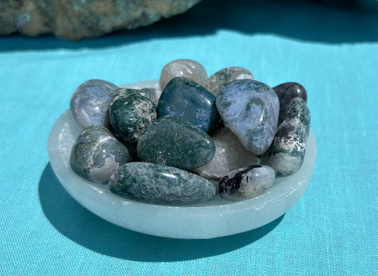 Moss Agate Tumble