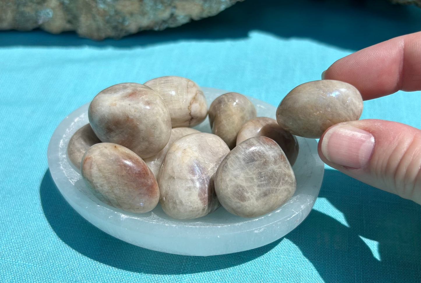Belomorite (Moonstone with Sunstone) Tumble