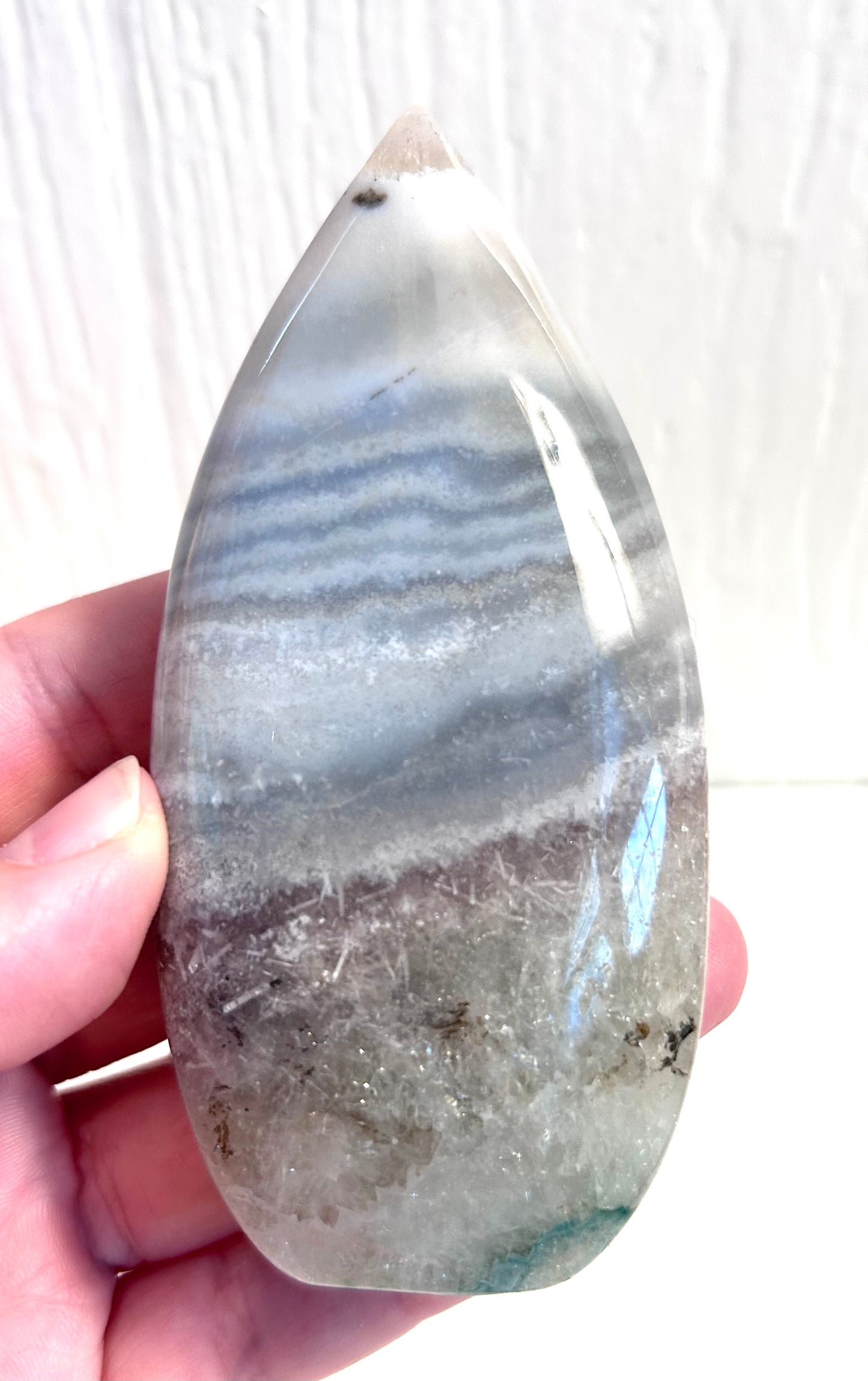 Amethyst & Quartz with Agate Tear Drop Free Form