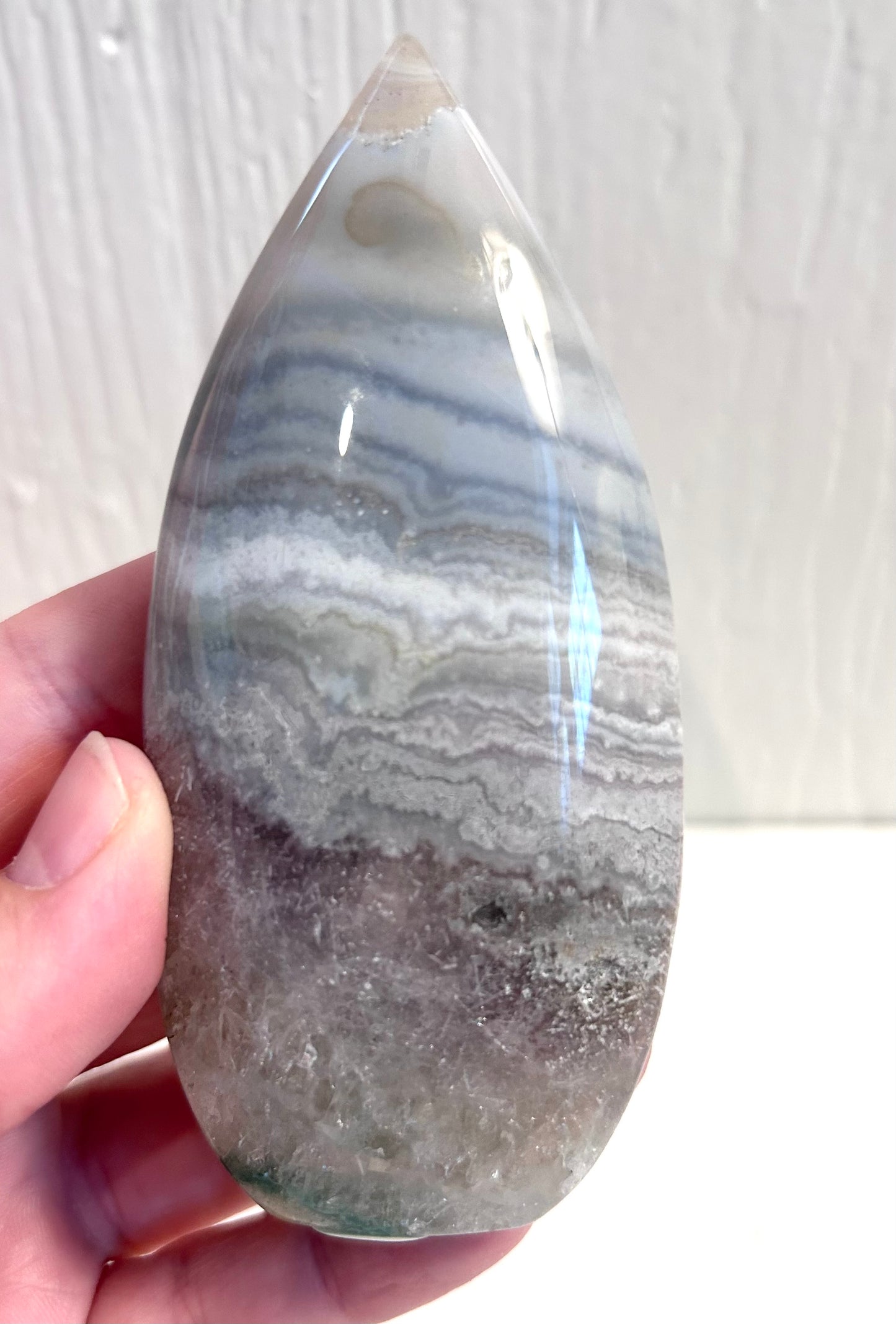 Amethyst & Quartz with Agate Tear Drop Free Form
