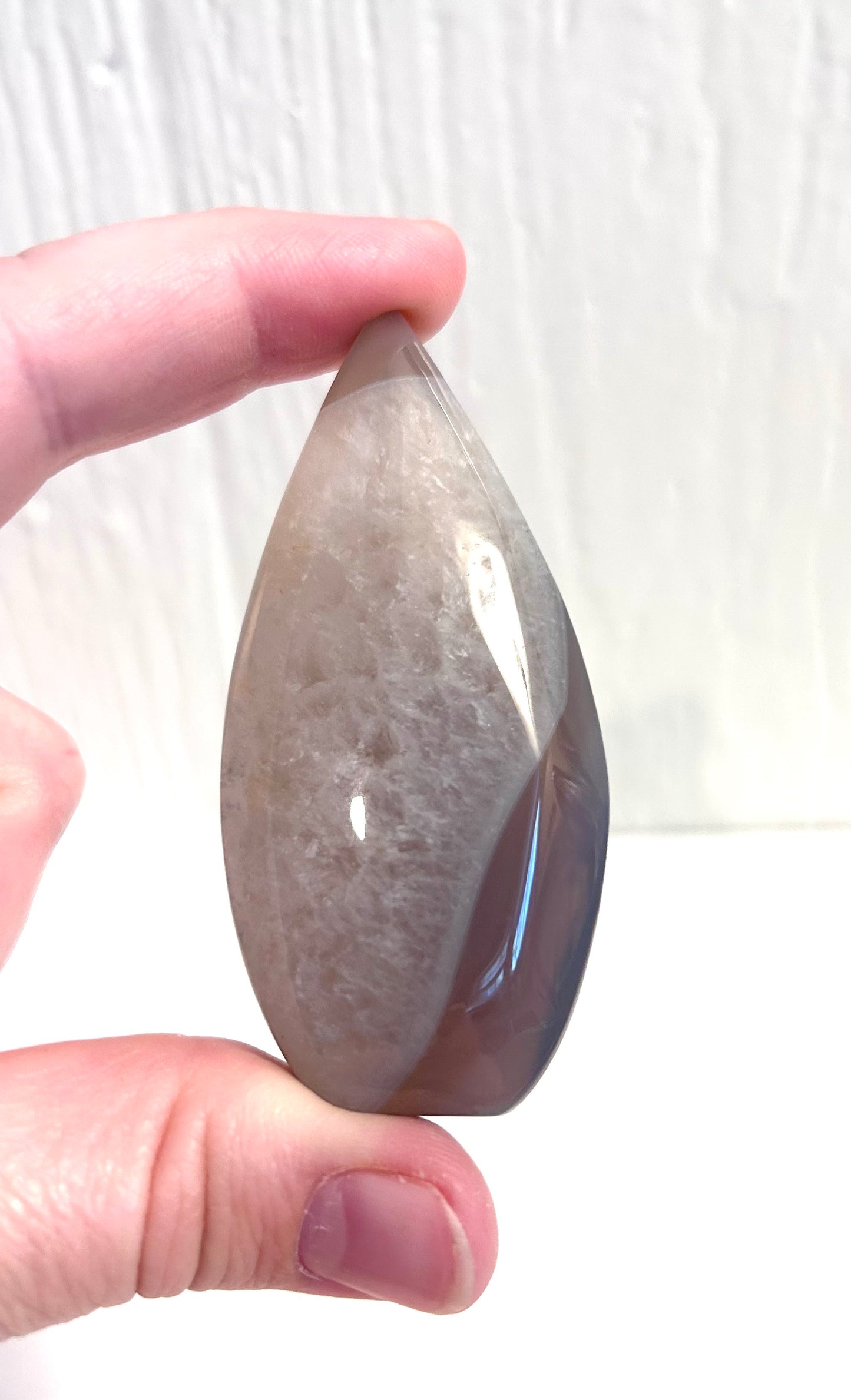 Agate & Quartz Tear Drop Free Form | A