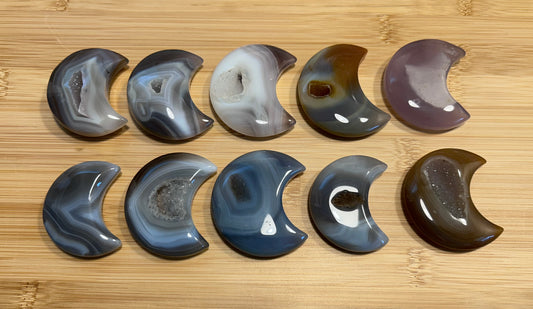 Agate Moon Carving