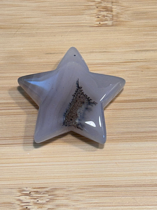 Dendritic Agate Star Carving