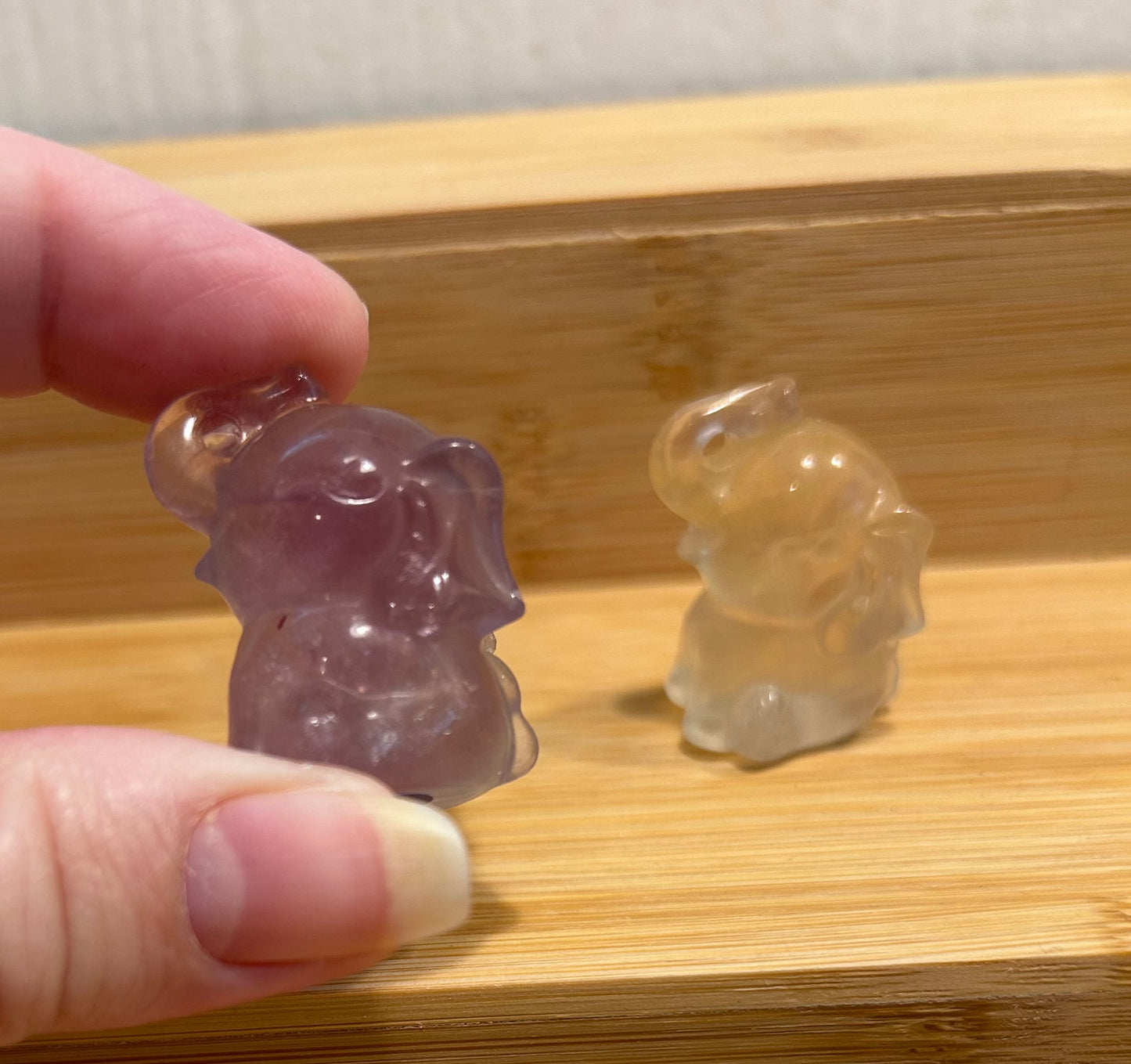 Fluorite Elephant Carving