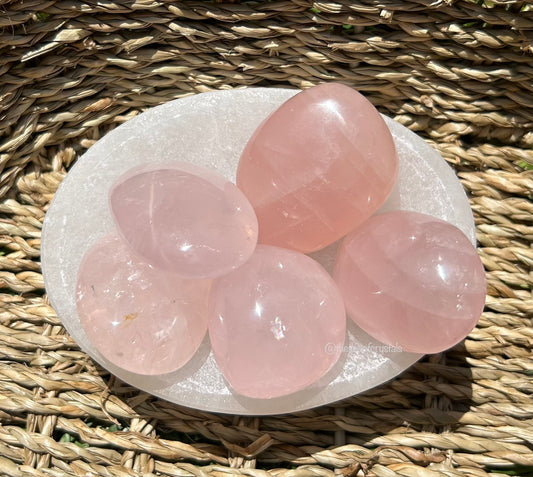 Rose Quartz Palm Stone