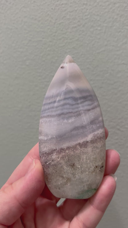 Amethyst & Quartz with Agate Tear Drop Free Form