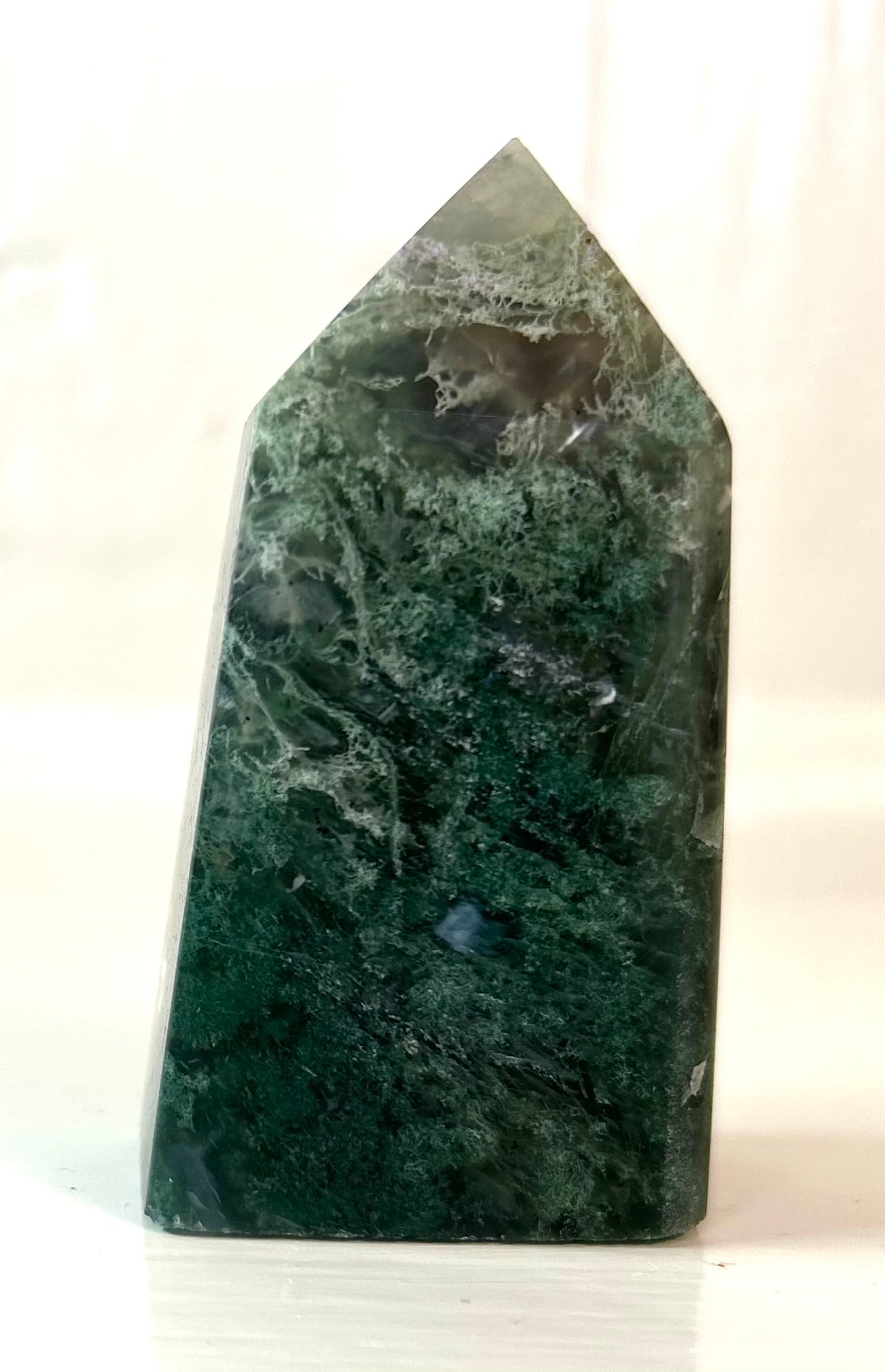Moss Agate Obelisk (Small) | A - F
